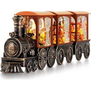 Fall Snow Globe Lantern Fall Decorations for Home, Lighted Fall Decor